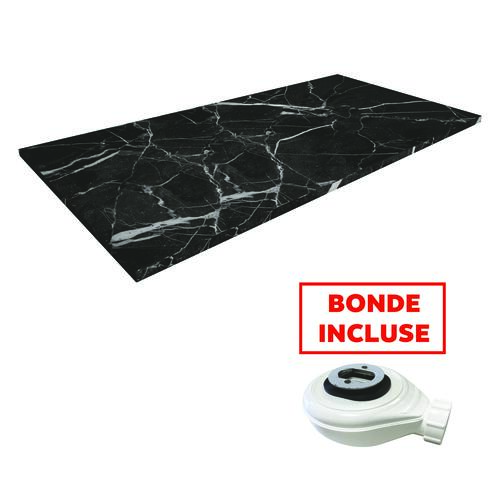 Receveur de douche résine de synthèse Nola marbre Noir 80x180